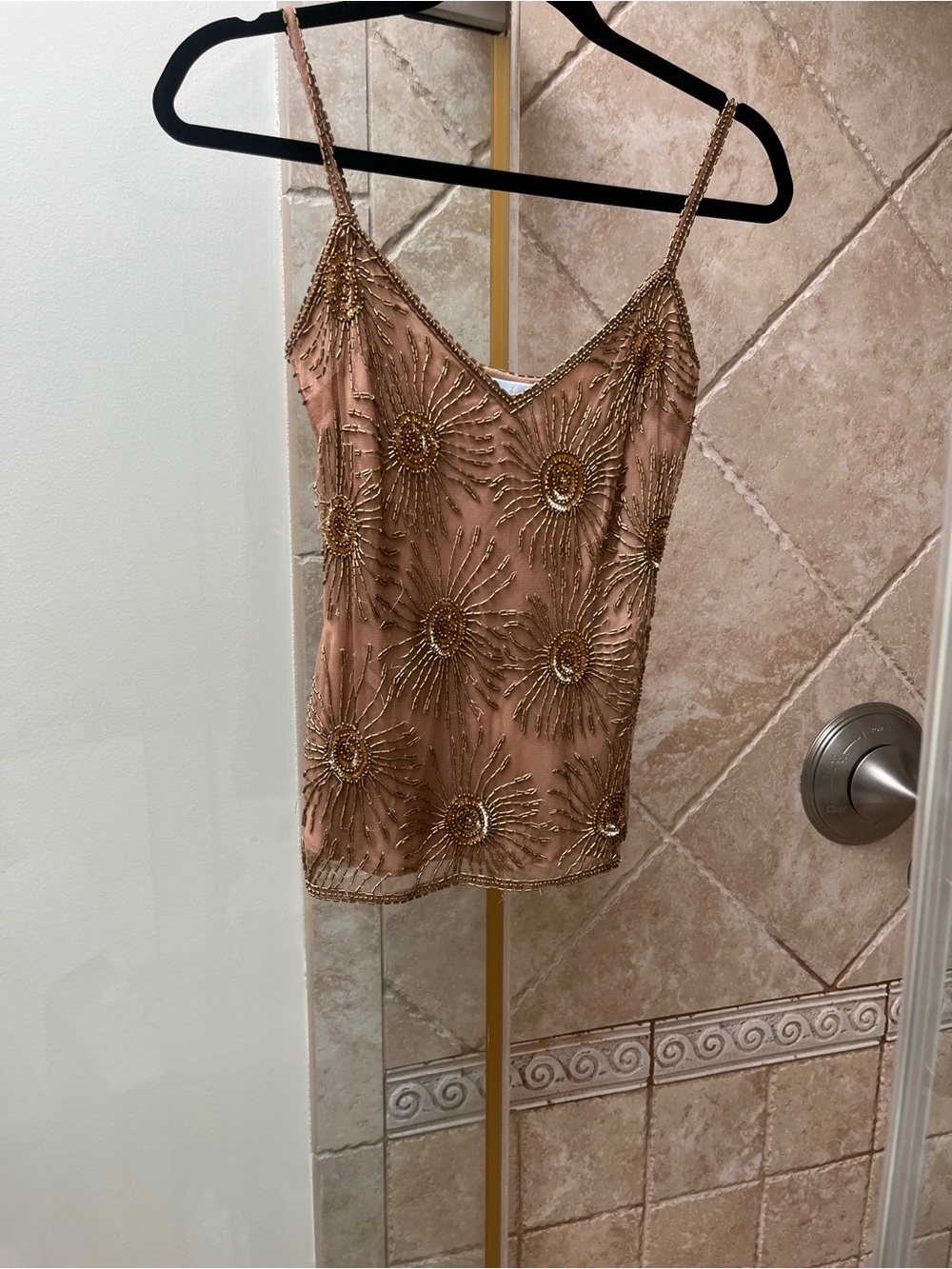 Tracy Reese Blush Pink Beaded Camisole